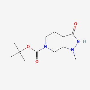 molecular formula C12H19N3O3 B8497926 tert-butyl hydroxy-1-methyl-1,4,5,7-tetrahydro-6H-pyrazolo[3,4-c]pyridine-6-carboxylate 