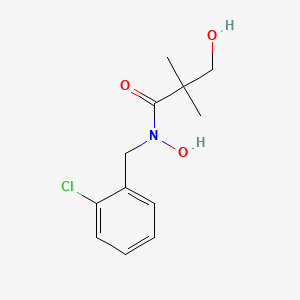molecular formula C12H16ClNO3 B8497931 N-[(2-chlorophenyl)methyl]-N,3-dihydroxy-2,2-dimethylpropanamide CAS No. 81777-99-3