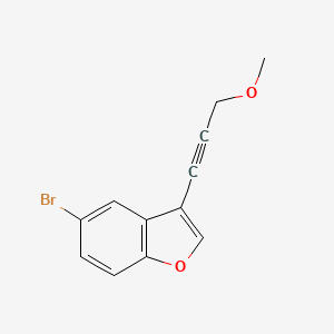 molecular formula C12H9BrO2 B8497940 5-Bromo-3-(3-methoxyprop-1-ynyl)benzofuran 