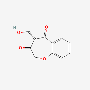 molecular formula C11H8O4 B8497954 2,3-Dihydro-5-hydroxy-3-oxo-1-benzoxepin-4-carboxaldehyde CAS No. 61675-95-4