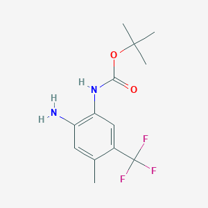 molecular formula C13H17F3N2O2 B8497959 (2-Amino-4-methyl-5-trifluoromethyl-phenyl)-carbamic acid tert-butyl ester 