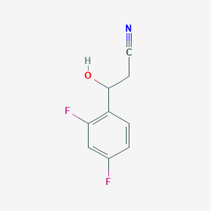 molecular formula C9H7F2NO B8497981 3-(2,4-Difluoro-phenyl)-3-hydroxy-propionitrile 
