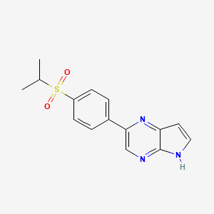 molecular formula C15H15N3O2S B8498039 2-(4-isopropylsulfonylphenyl)-5H-pyrrolo[2,3-b]pyrazine 