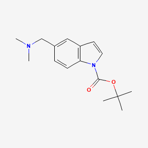 molecular formula C16H22N2O2 B8498044 1h-Indole-1-carboxylic acid,5-[(dimethylamino)methyl]-,1,1-dimethylethyl ester 