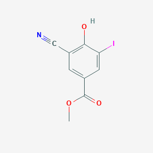 molecular formula C9H6INO3 B8498076 Methyl 3-cyano-4-hydroxy-5-iodobenzoate 