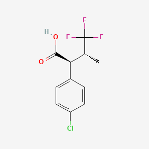 molecular formula C11H10ClF3O2 B8498086 (2S,3R)-2-(4-chlorophenyl)-4,4,4-trifluoro-3-methylbutanoic acid 