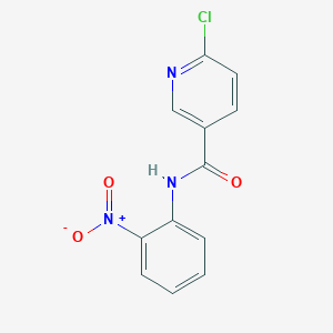 molecular formula C12H8ClN3O3 B8498132 6-Chloro-N-(2-nitrophenyl)-3-pyridinecarboxamide 
