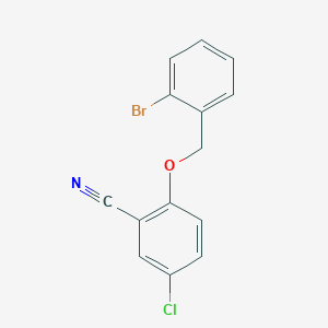 molecular formula C14H9BrClNO B8498136 2-(2-Bromo-benzyloxy)-5-chloro-benzonitrile 