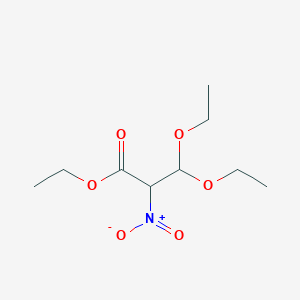 molecular formula C9H17NO6 B8498154 Ethyl 3,3-diethoxy-2-nitropropanoate 