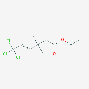 molecular formula C10H15Cl3O2 B8498157 Ethyl 6,6,6-trichloro-3,3-dimethyl-4-hexenoate 