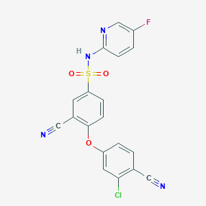 molecular formula C19H10ClFN4O3S B8498182 URAT1 inhibitor 7 
