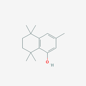 molecular formula C15H22O B8498268 3,5,5,8,8-Pentamethyl-5,6,7,8-tetrahydronaphthalen-1-ol CAS No. 89780-10-9