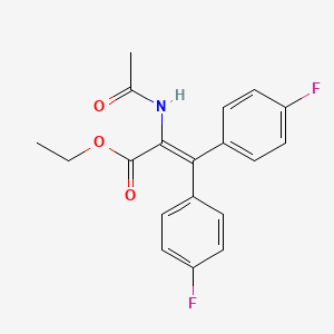 molecular formula C19H17F2NO3 B8498284 Ethyl 2-acetamido-3,3-bis(4-fluorophenyl)acrylate 