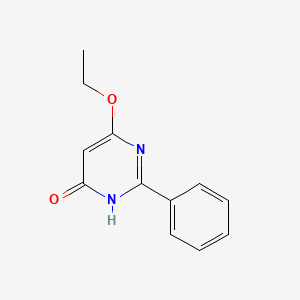molecular formula C12H12N2O2 B8498289 4(1H)-Pyrimidinone, 6-ethoxy-2-phenyl- CAS No. 42956-84-3