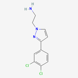 molecular formula C11H11Cl2N3 B8498303 2-(3-(3,4-dichlorophenyl)-1H-pyrazol-1-yl)ethanamine 