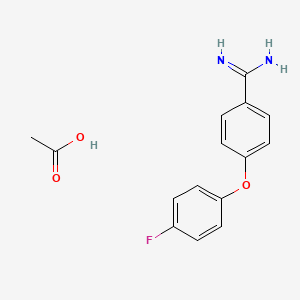molecular formula C15H15FN2O3 B8498306 4-(4-Fluorophenoxy)benzamidine acetate CAS No. 361436-91-1