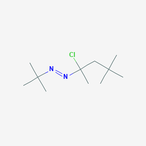 B8498375 (E)-1-tert-Butyl-2-(2-chloro-4,4-dimethylpentan-2-yl)diazene CAS No. 62204-09-5