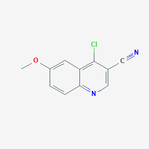 molecular formula C11H7ClN2O B084986 4-氯-6-甲氧基喹啉-3-碳腈 CAS No. 13669-62-0