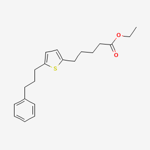 molecular formula C20H26O2S B8498721 Ethyl 5-[5-(3-phenylpropyl)thiophen-2-yl]pentanoate CAS No. 101336-13-4