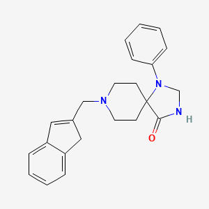 molecular formula C23H25N3O B8498731 8-(1H-Inden-2-ylmethyl)-1-phenyl-1,3,8-triazaspiro[4.5]decan-4-one CAS No. 62620-99-9