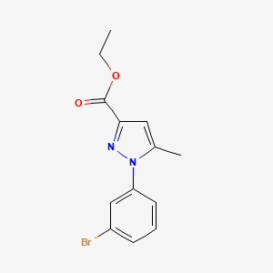 molecular formula C13H13BrN2O2 B8498803 Ethyl 1-(3-bromophenyl)-5-methyl-1h-pyrazole-3-carboxylate CAS No. 209958-56-5