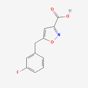 molecular formula C11H8FNO3 B8498813 5-(3-Fluorobenzyl)isoxazole-3-carboxylic acid 