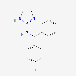 molecular formula C16H16ClN3 B8498829 N-[(4-Chlorophenyl)(phenyl)methyl]-4,5-dihydro-1H-imidazol-2-amine CAS No. 61611-92-5