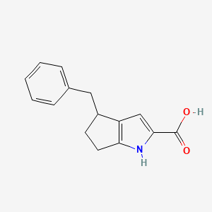 molecular formula C15H15NO2 B8498856 4-Benzyl-1,4,5,6-tetrahydrocyclopenta[b]pyrrole-2-carboxylic acid 