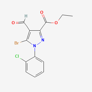 5-Bromo-1-(2-chlorophenyl)-4-formyl-1h-pyrazole-3-carboxylic acid ethyl ester