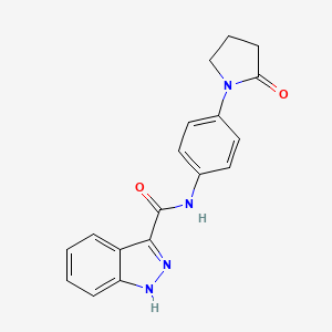 molecular formula C18H16N4O2 B8498874 N-[4-(2-oxopyrrolidin-1-yl)phenyl]-1H-indazole-3-carboxamide 