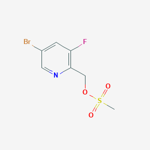 molecular formula C7H7BrFNO3S B8498903 (5-Bromo-3-fluoropyridin-2-yl)methyl methanesulfonate 