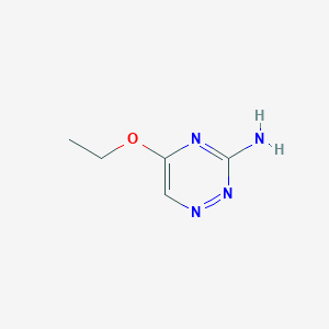 molecular formula C5H8N4O B8499015 3-Amino-5-ethoxy-1,2,4-triazine 