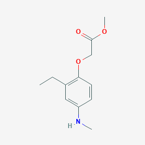 molecular formula C12H17NO3 B8499132 Methyl [2-ethyl-4-(methylamino)phenoxy]acetate 