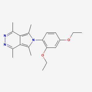 molecular formula C20H25N3O2 B8499165 6-(2,4-Diethoxyphenyl)-1,4,5,7-tetramethyl-6H-pyrrolo[3,4-d]pyridazine CAS No. 647845-77-0