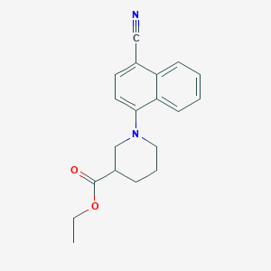 molecular formula C19H20N2O2 B8499173 Ethyl 1-(4-cyanonaphthalen-1-yl)piperidine-3-carboxylate CAS No. 870889-65-9