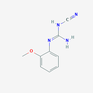 molecular formula C9H10N4O B8499194 N''-cyano-N-(2-methoxyphenyl)guanidine 