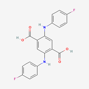 molecular formula C20H14F2N2O4 B8499235 2,5-Bis(4-fluoroanilino)benzene-1,4-dicarboxylic acid CAS No. 23957-17-7