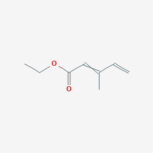 molecular formula C8H12O2 B8499251 Ethyl 3-methylpenta-2,4-dienoate CAS No. 37850-26-3