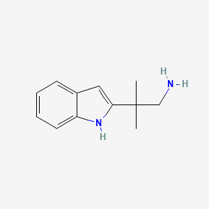 molecular formula C12H16N2 B8499341 2-(Indol-2-yl)-2-methylpropylamine 