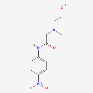 molecular formula C11H15N3O4 B8499349 2-[(2-Hydroxyethyl)(methyl)amino]-N-(4-nitrophenyl)acetamide 