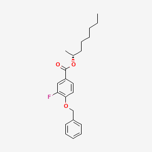 molecular formula C22H27FO3 B8499354 (2R)-Octan-2-yl 4-(benzyloxy)-3-fluorobenzoate CAS No. 239803-43-1