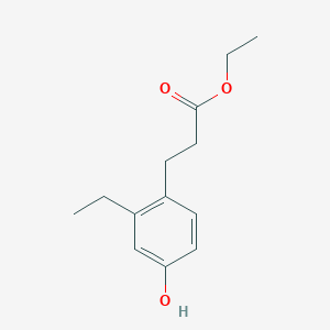 molecular formula C13H18O3 B8499363 Ethyl 3-(2-ethyl-4-hydroxyphenyl)propanoate 