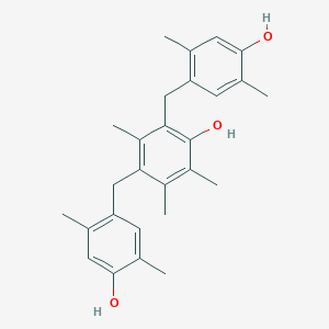 molecular formula C27H32O3 B8499387 2,4-Bis(4-hydroxy-2,5-dimethylbenzyl)-3,5,6-trimethylphenol CAS No. 190321-04-1