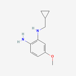 molecular formula C11H16N2O B8499397 N'-(cyclopropylmethyl)-4-methoxybenzene-1,2-diamine 