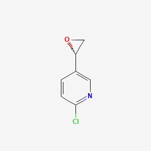 molecular formula C7H6ClNO B8499476 2-Chloro-5-[(2R)-oxiran-2-yl]pyridine CAS No. 173901-08-1