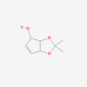 molecular formula C8H12O3 B8499485 2,2-dimethyl-4,6a-dihydro-3aH-cyclopenta[d][1,3]dioxol-4-ol 