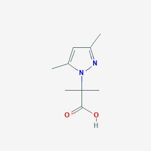 molecular formula C9H14N2O2 B8499493 2-(3,5-Dimethyl-1H-pyrazol-1-YL)-2-methylpropanoic acid 