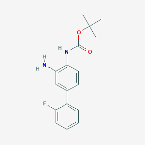 molecular formula C17H19FN2O2 B8499499 (3-Amino-2'-fluoro-biphenyl-4-yl)-carbamic acid tert-butyl ester 
