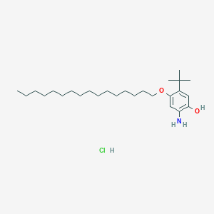 molecular formula C26H48ClNO2 B8499514 2-Amino-5-tert-butyl-4-hexadecyloxyphenol hydrochloride CAS No. 78819-50-8