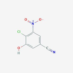 molecular formula C7H3ClN2O3 B8499536 4-Chloro-3-hydroxy-5-nitrobenzonitrile 